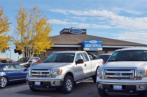 Archie cochrane ford - Visit us at Archie Cochrane Ford in Billings for your new or used Ford car. We are a premier Ford dealer providing a comprehensive inventory, always at a great price. We're proud to serve Montana. 